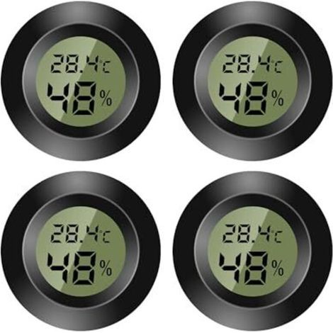 Mini Digital Thermometer Hygrometer LCD Screen For Indoor and Outdoor Use Humidifier for Cellar, Baby Room Fahrenheit or Celsius (1/4)