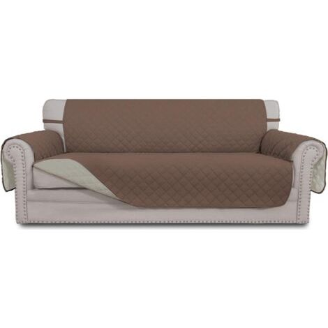 Wendbarer Sofabezug – geeignet für Haushalte mit Haustieren – 1 Stück / Kaffeebraun / 167 x 190 cm (1/3)