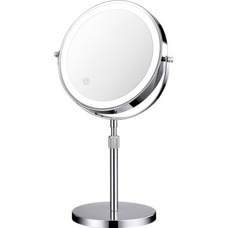 Miroir Maquillage Grossissant 1X et 10X Double Face Hauteur rétractable 8 pouces (1/5)