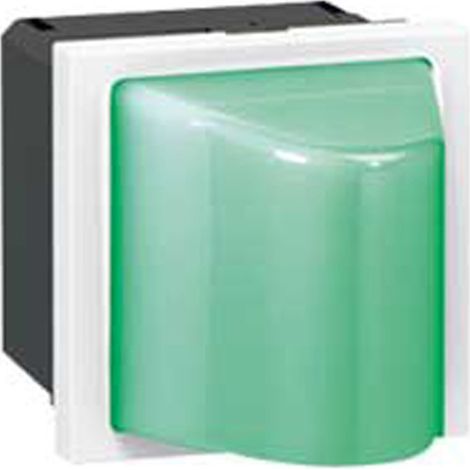 Legrand – Hublot Mosaic 2 modules 230V – Voyant vert 0,2W/1W – Installation encastrée ou saillie – Durée de vie LEDs 100000 heures