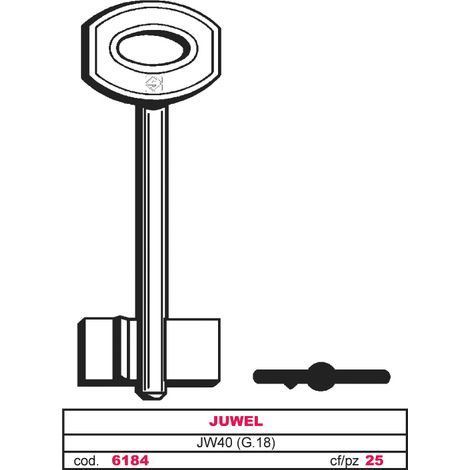 Silca CHIAVE A DOPPIA MAPPA JW40 (G. VAS 5) JUWEL 5.00 pz