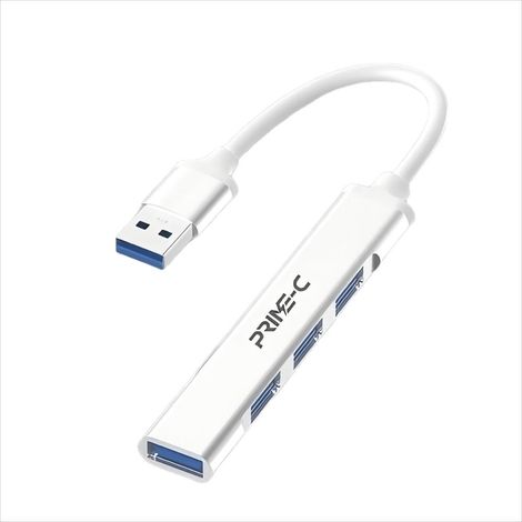 Hub d'extension USB, boîtier en aluminium, connectivité de un à quatre périphériques, entièrement compatible avec la conversion HD.
