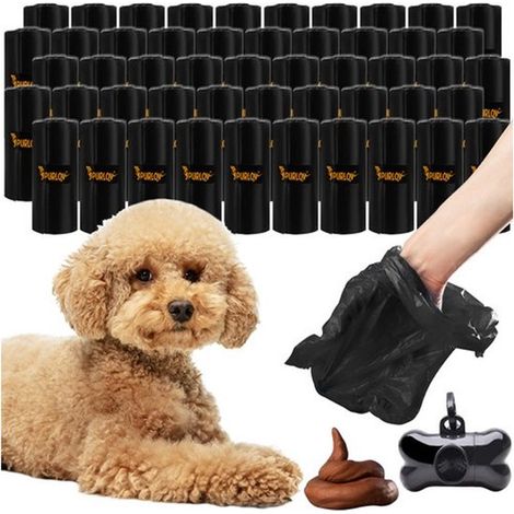 1000 sacs à déjections canines avec distributeur, lot de 50 rouleaux (1/2)