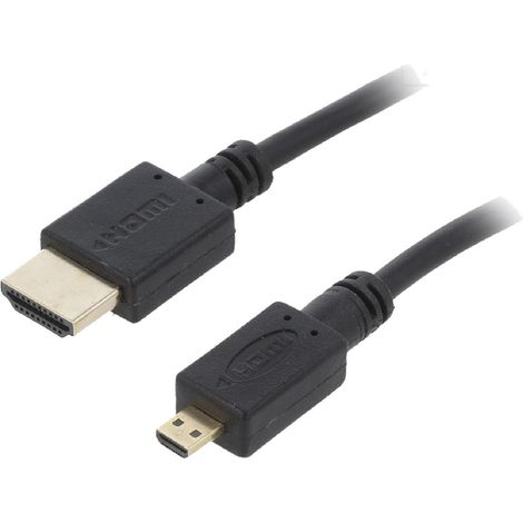Cable HDMI 2.0 male micro HDMI male 4.5m noir