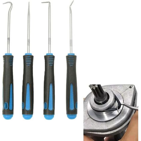 Hook and Screwdriver Set, Oil Seal Hooks, O-Ring Removal Tool, Handle Hook Set, Is This Your Good Assistant for Repair or Disassembly, 4 Pieces