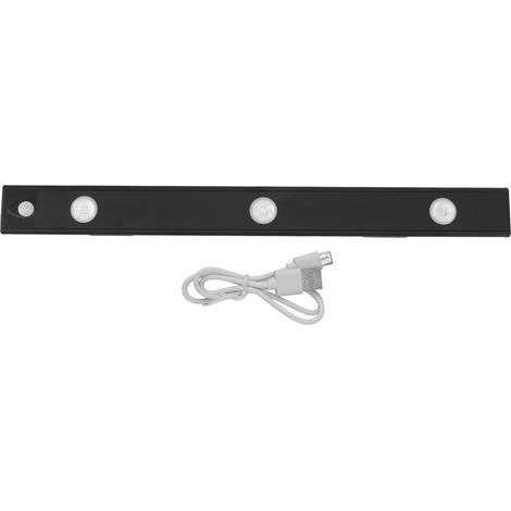 Lumière sous-meuble de 15,7 pouces de Long, capteur de mouvement magnétique, gradation continue, clé de Charge USB, lumières pour le travail d'étude, noir (1/5)