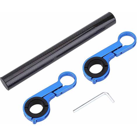 Supporto per manubrio bicicletta – prolunga – luce/tachimetro – blu