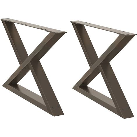 Maison Exclusive - Patas para mesa de centro (2 unidades), acero