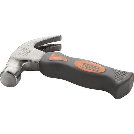 MARTILLO UÑA CURVA AMERICANO 220 GR. SERIE CORTA MANGO FIBRA VIDRIO ALYCO ORANGE