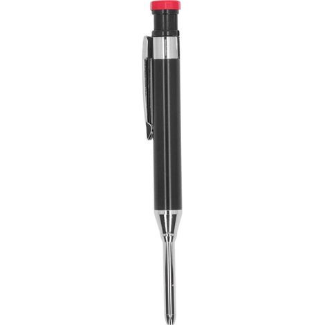 Robuster mechanischer Zimmermannsbleistift mit langer Spitze und Tieflochbrecher für Holzarbeiten, schwarz (1/5)