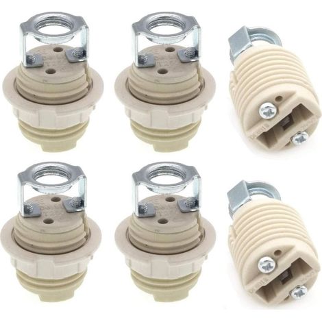 Pack G9 Lamp Holder with Bracket, Ceramic Threaded G9 Halogen Socket (1/5)