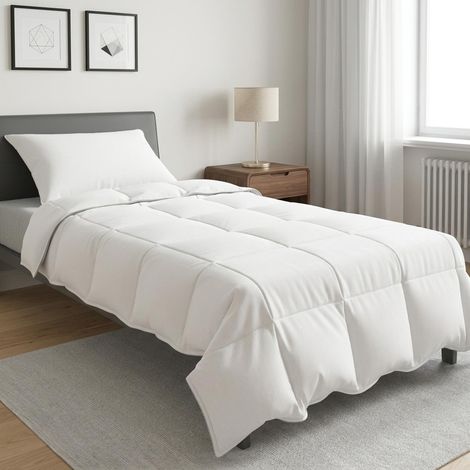 vidaXL Conjunto de Edredón y Almohadas 2 uds. Blanco Fibra de bambú (1/5)