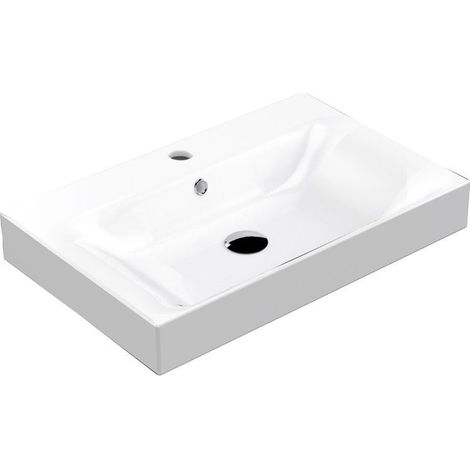 Lavabo CENTO en céramique 70x45cm, blanc (1/2)