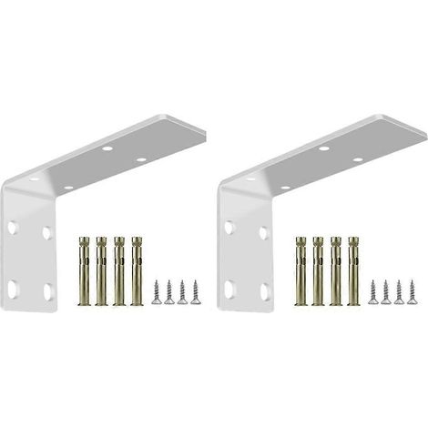 Arbeitsplattenhalterungen, robuste 4 mm dicke Metall-Wandhalterungen für offene Regale, 34 x 14 x 5 cm (1/5)