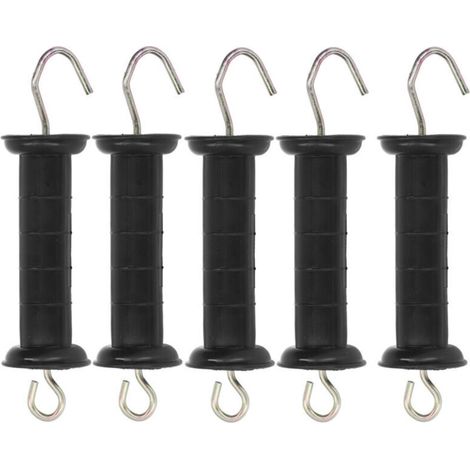 Set mit 5 isolierten Elektrozaungriffen mit Metallhaken für Weideflächen