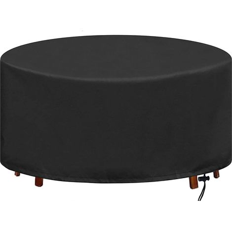 Housse pour mobilier de jardin, 210D Oxford Tissu Housse de Table de Jardin Ronde éTanche Et RéSistante pour ExtéRieur (1/5)