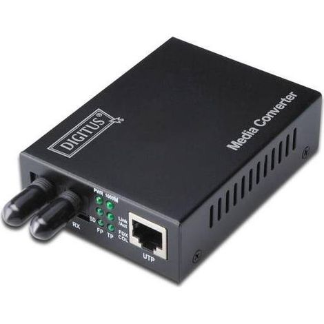 Digitus DN-82010-1 convertidor de medio Interno 1310 nm Multimodo Negro (1/4)