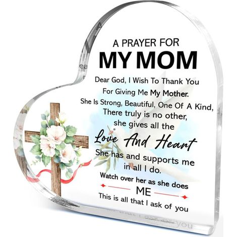 Plaque décorative cœur en acrylique à poser bureau, idée cadeau souvenir（10 cm) (1/4)