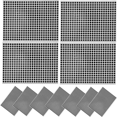 4500 pièces de papier rond noir avec points de croix 6mm