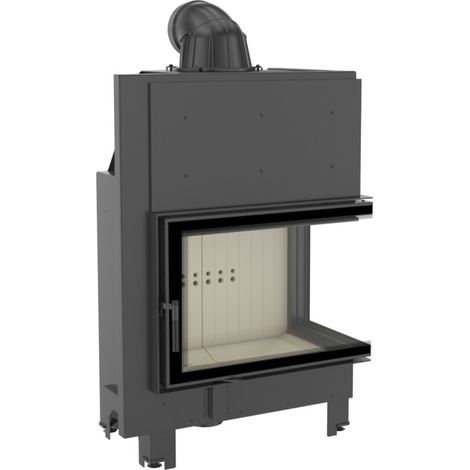 Insert cheminée MBA 17 BS vitre à droite + 4 bouches recuperateur (1/5)