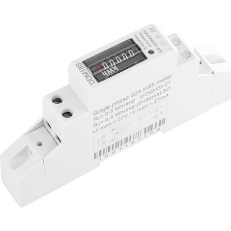 Compteur d'énergie électrique monophasé sur rail DIN 1P DDM18S 220 V/230 V (1/5)