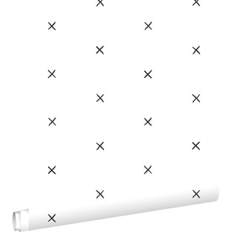 papier peint motif graphique noir et blanc - ESTAhome (1/5)