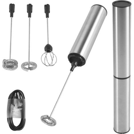 Mousseur à lait portable, fouet électrique pour café, mousseur à lait rechargeable USB, batteur à œufs pour chocolat (1/5)