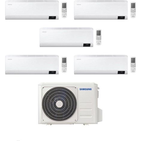 Samsung Climatizzatore Penta Split Cebu 9+9+9+9+12 con AJ100TXJ5KG/EU Inverter Wi-Fi Classe A++