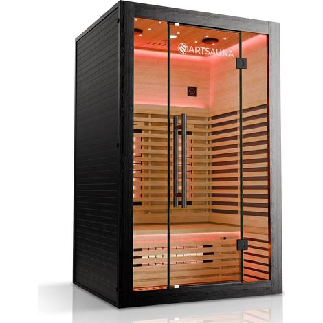 Cabina a infrarossi Trondheim 120 - Nero  120 x 105 cm 190 cm Tecnologia duale con regolazione dell'intensità 2 persone (1/2)