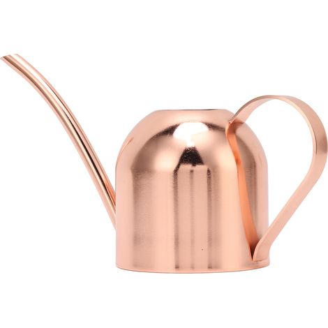 Arrosoir à long bec pour plantes d'intérieur et d'extérieur, idéal pour bonsaïs et autres plantes d'intérieur et d'extérieur. Acier inoxydable or rose. (1/5)