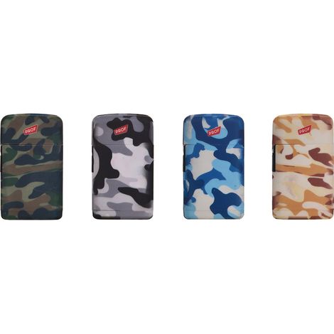 4 Encendedores electrónicos de camuflaje con colores surtidos Euro/u