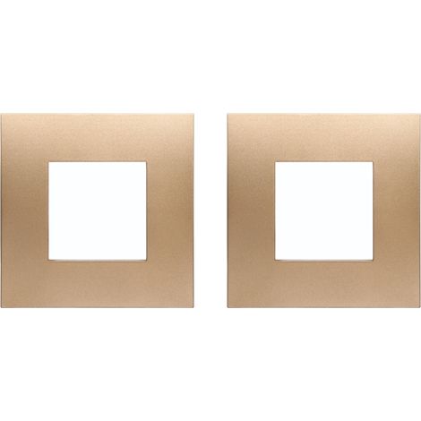 gloca Placche Plastica Compatibili Arké (2 Pezzi Oro, 2 Posti) (1/4)