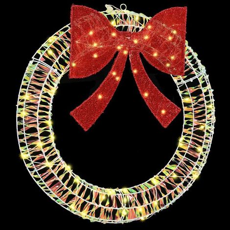 Couronne avec 60 LED Blanc chaud 75 cm PET CFW624784 (1/5)
