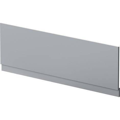 1700mm Straight Reversible Bath Front Panel & Plinth - Satin Grey