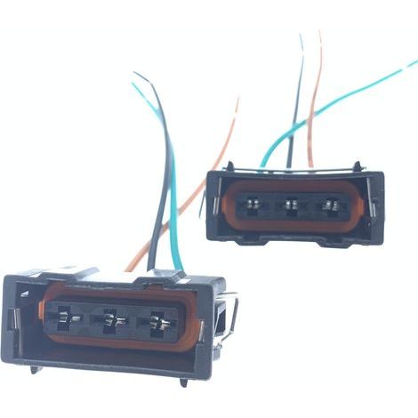 Convient pour le connecteur de faisceau de ventilateur électronique de l'ancienne Volkswagen Jetta, connecteur d'interface de faisceau de ventilateur, fil de cuivre à trois trous (1/4)