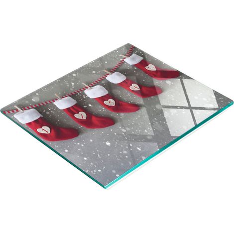 Tabla de cortar decorativa de vidrio templado para calendario de Adviento, 60x52 cm (1/5)