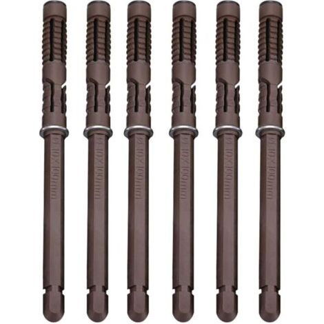 [6 pièce] Ø10x100 mm Concealed Flottant Support de Tablette Montage Mural Supports étagères - Lourd Devoir Support Invisible Supports à Tablette Cachés pour DIY Etagères Murale Conseil Flottant