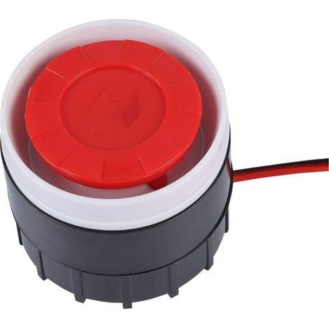 DC 12V Mini Wired Siren 120 DB Siren Sound Alarm System for Home Security, Red (1/5)