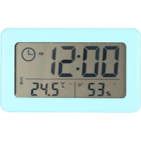 Horloge de bureau numérique grand écran affichage 12/24H température support intégré pour bureau école maison (1/5)