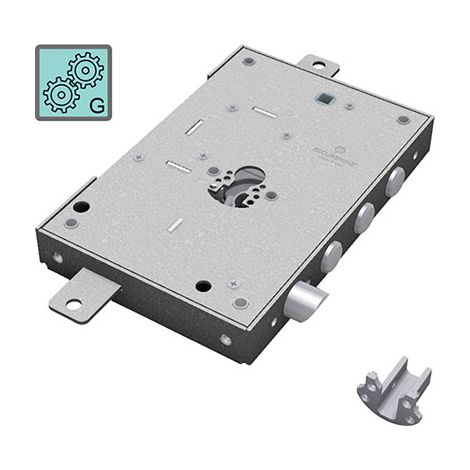 SERRATURA METALLO APPLICARE 2651 SECUREMME F.SAGOM M3 TRIPL+SCR IP.MM 37 E.MM 63 DX/SX