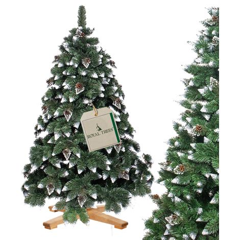 Árvore de Natal Artificial 180 Cm Pinheiro Diamante com Neve SPRINGOS (1/2)