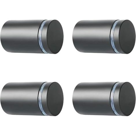 4 Pièces Entretoise de Verre, Supports de Panneaux, 19mm, Support Vis Publicité en Acier Inoxydable, Entretoise Murale Fixations Montage pour Verre et Plaques (1/5)