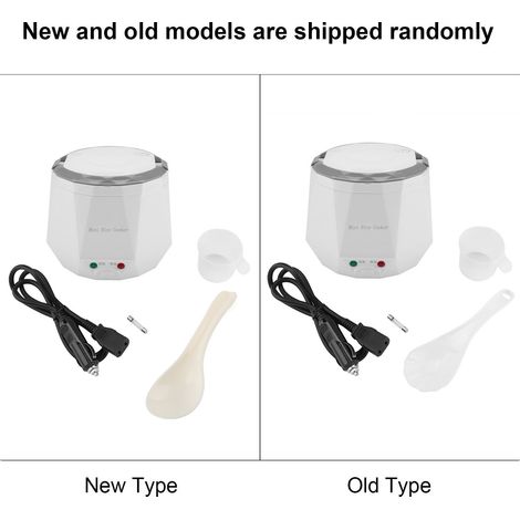 Olla a presión eléctrica portátil multifuncional de 24 V, 140 W y 1,3 L con vaporera para camiones (blanca, ABS+PP, juego completo) (1/5)
