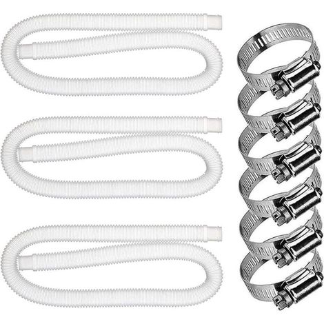 Tuyau de rechange pour pompe de piscine de 32 mm et filtre de piscine, Tuyau de Piscine Long de 150cm3.2cm pour Pompe, Accessoires de Piscine (1/4)