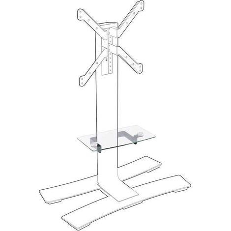 Erard 039090 Estante de Vidrio Templado Negro Transparente