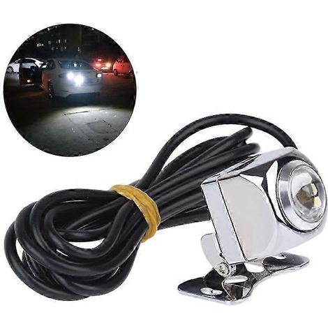Feu de recul LED ultra-lumineux pour voiture et moto, étanche, avec feux de jour (DRL), style blanc. (1/5)