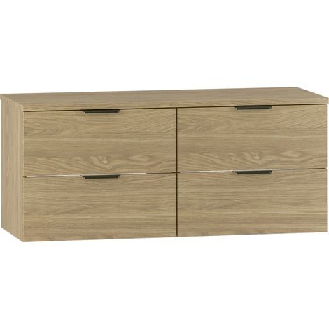 Meuble sous-vasque 120cm plan de toilette Astrid Bois