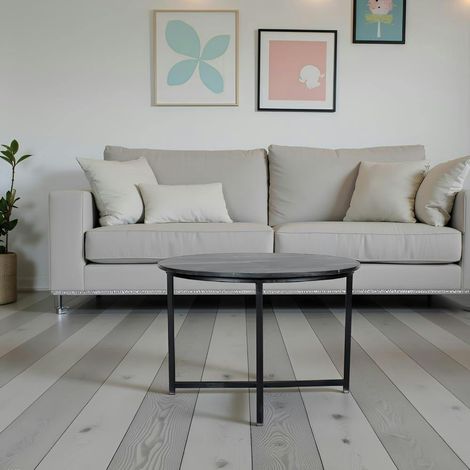 Table basse ronde en marbre noir Ø75 cm DUOMO (1/5)