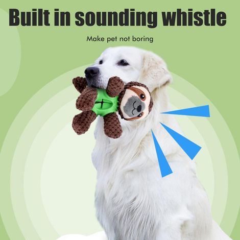 Jouets en peluche pour chiens, jouets interactifs et puzzles pour chiens, jouets à mâcher couineurs en forme de paresseux mignon pour chiens de petite, moyenne et grande taille (1/5)