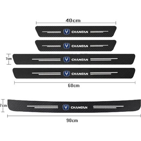 (5 pièces pour CHANGAN) Seuil de porte de voiture pour Changan CS75 PLUS CS95 CS35 alsvin CS15 55,autocollant en fibre de carbone pour coffre et pare-chocs arrière (1/3)